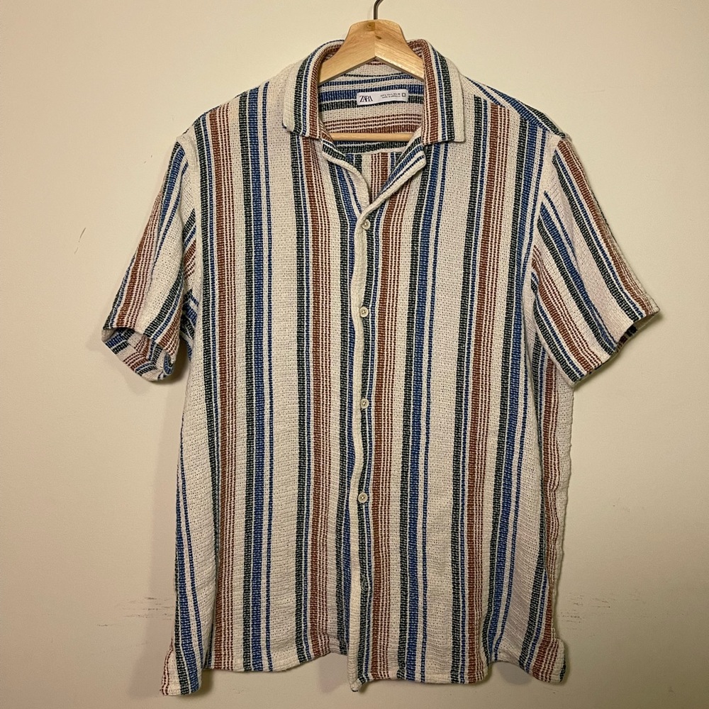 Striped Crochet Shirt